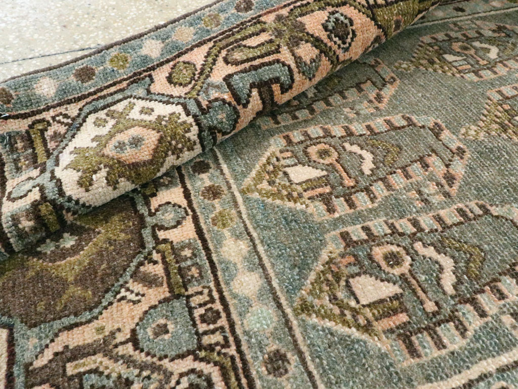 Vintage Persian Malayer Throw Rug, No.28638 - Staging