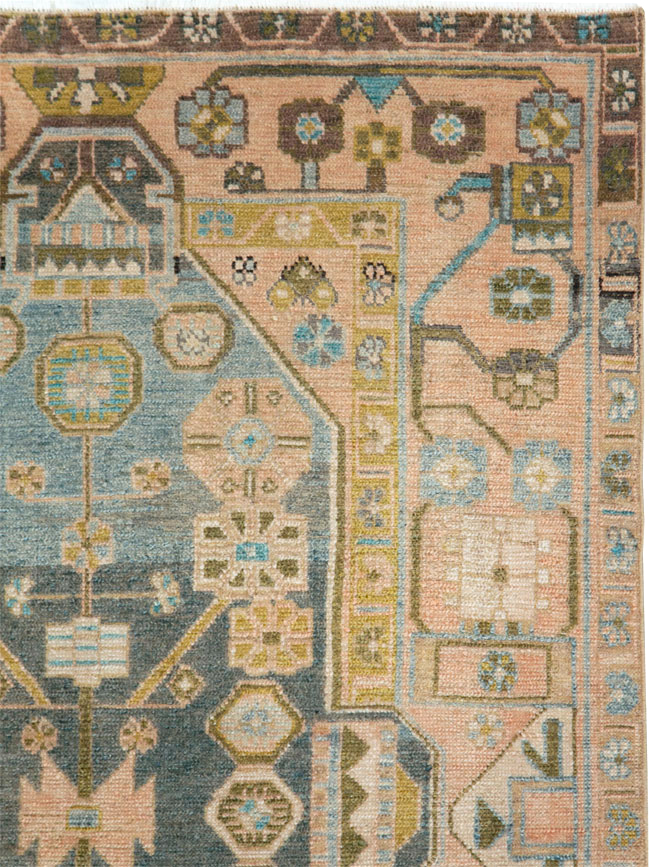 Vintage Persian Malayer Throw Rug, No.28640 - Staging