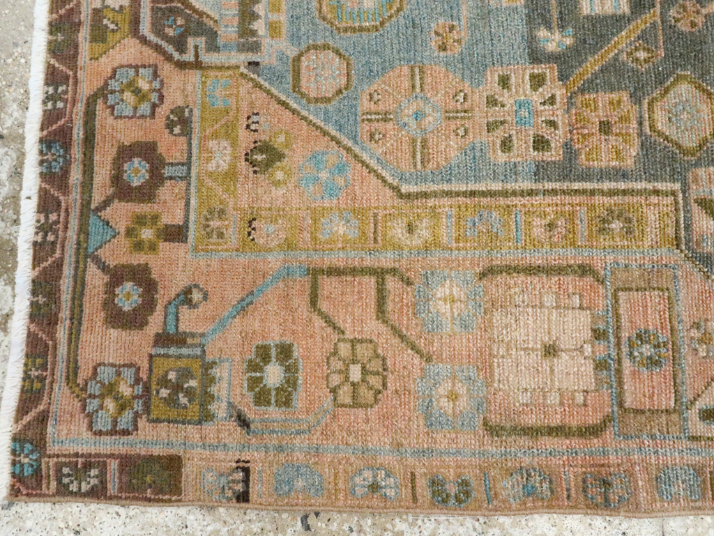 Vintage Persian Malayer Throw Rug, No.28640 - Staging