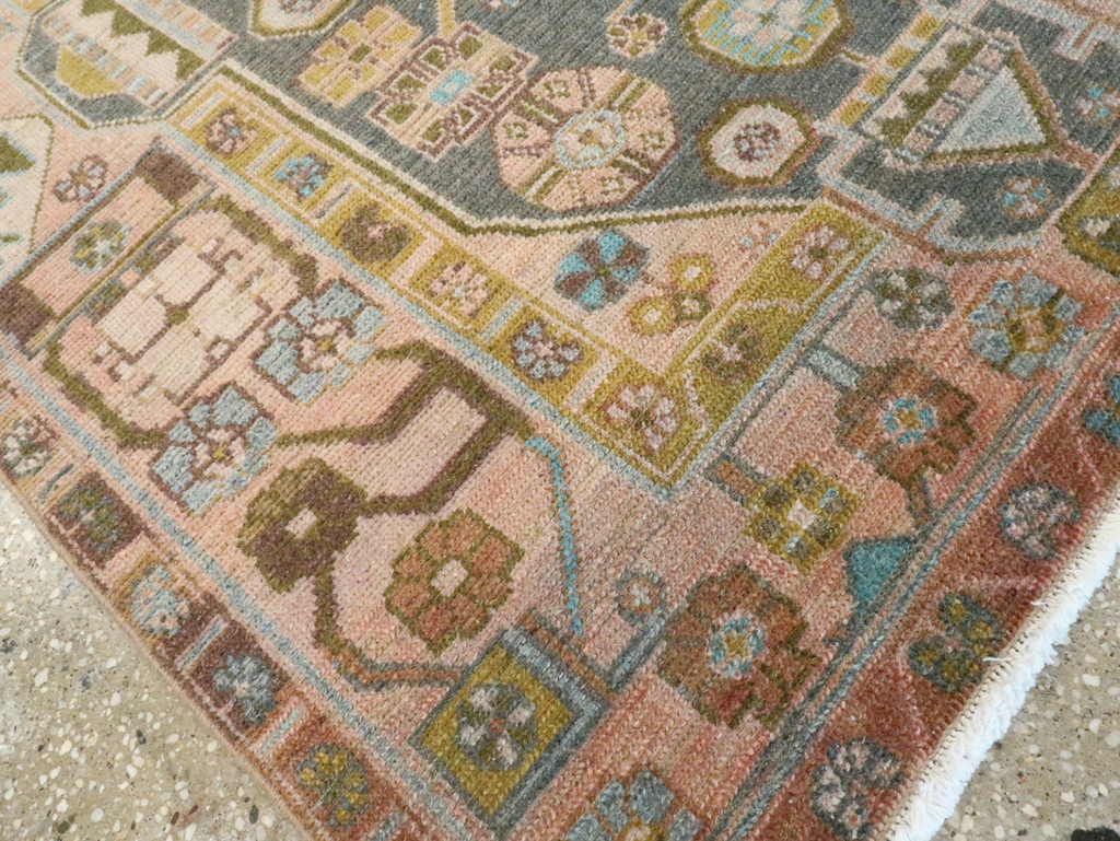 Vintage Persian Malayer Throw Rug, No.28640 - Staging