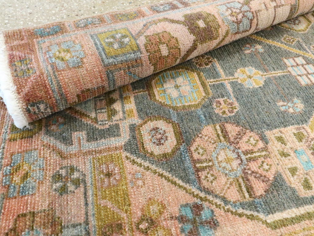 Vintage Persian Malayer Throw Rug, No.28640 - Staging