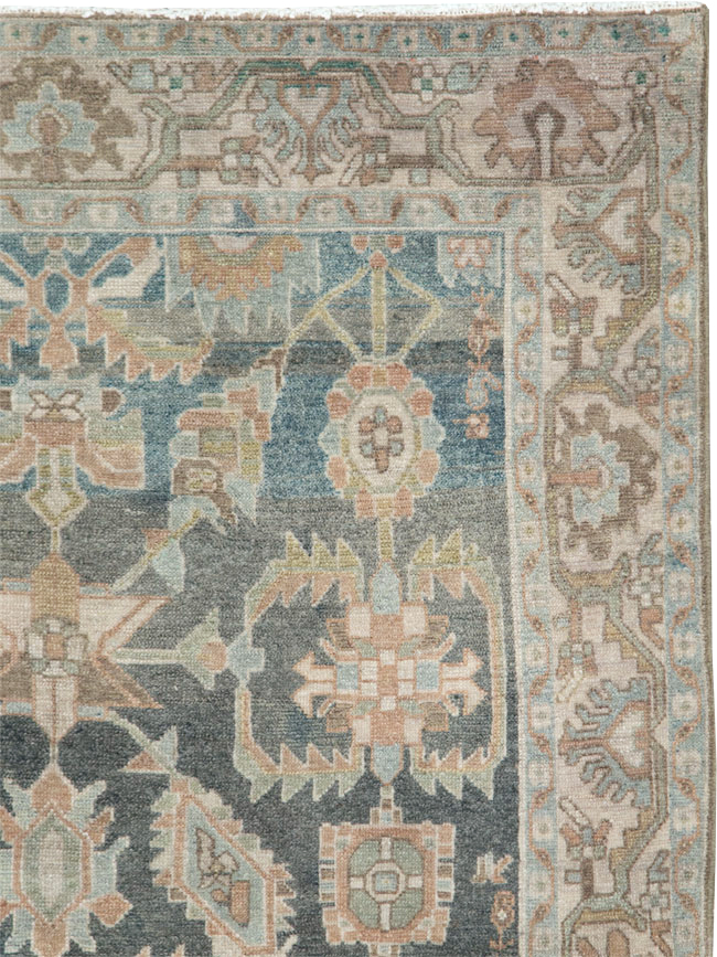 Vintage Persian Malayer Accent Rug, No.28642 - Staging