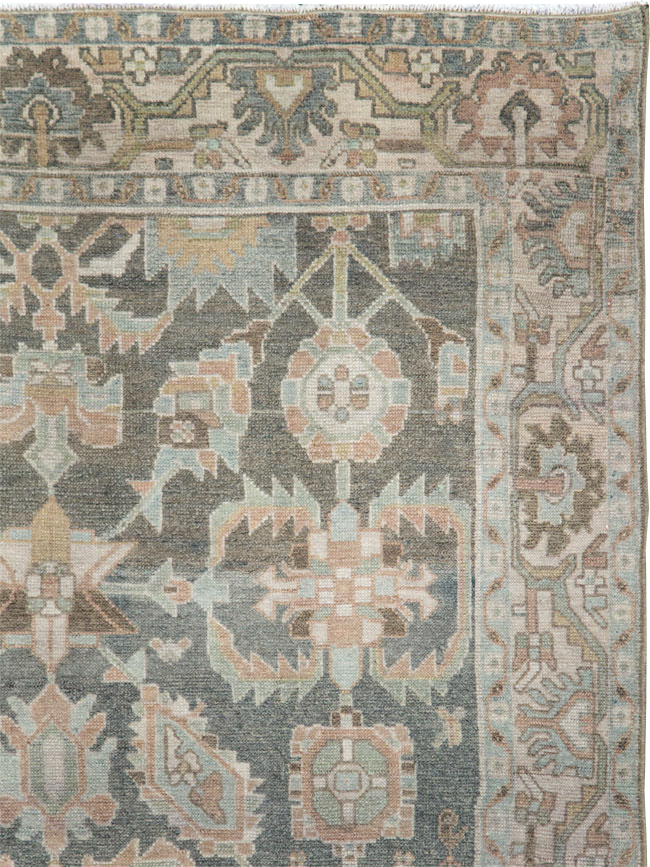 Vintage Persian Malayer Accent Rug, No.28642 - Staging