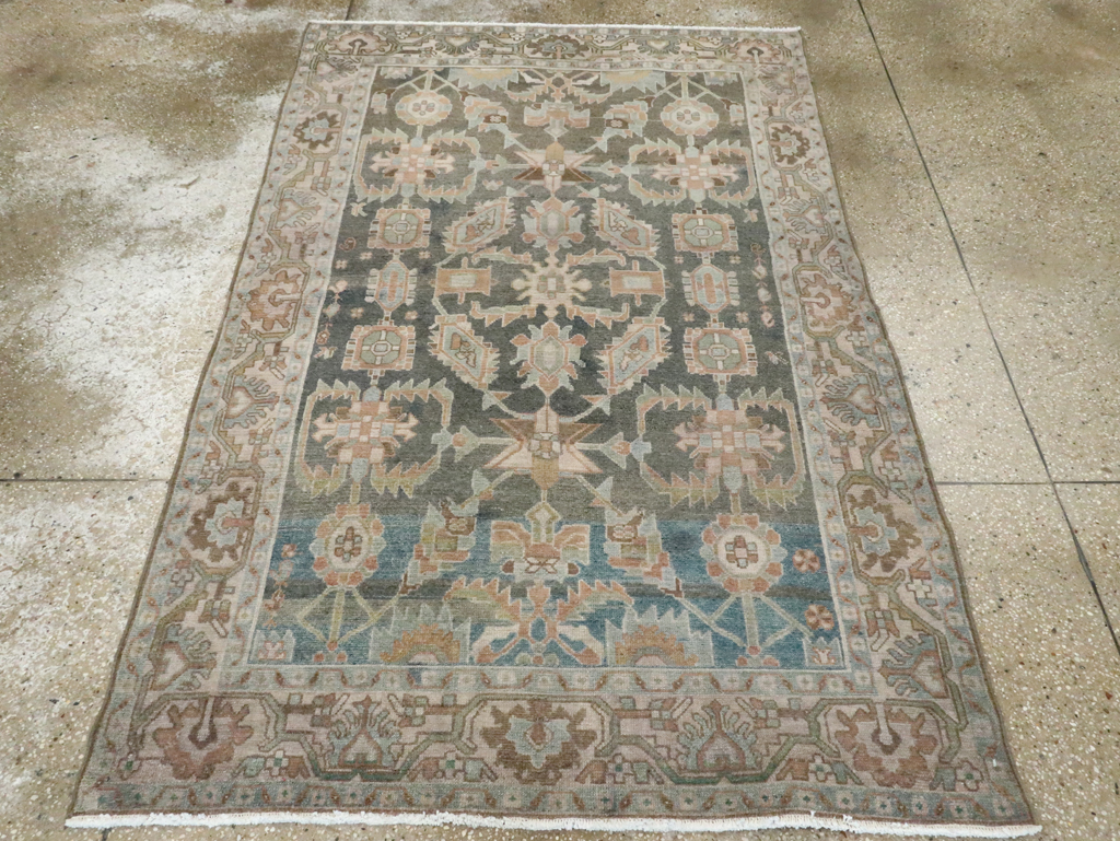 Vintage Persian Malayer Accent Rug, No.28642 - Staging