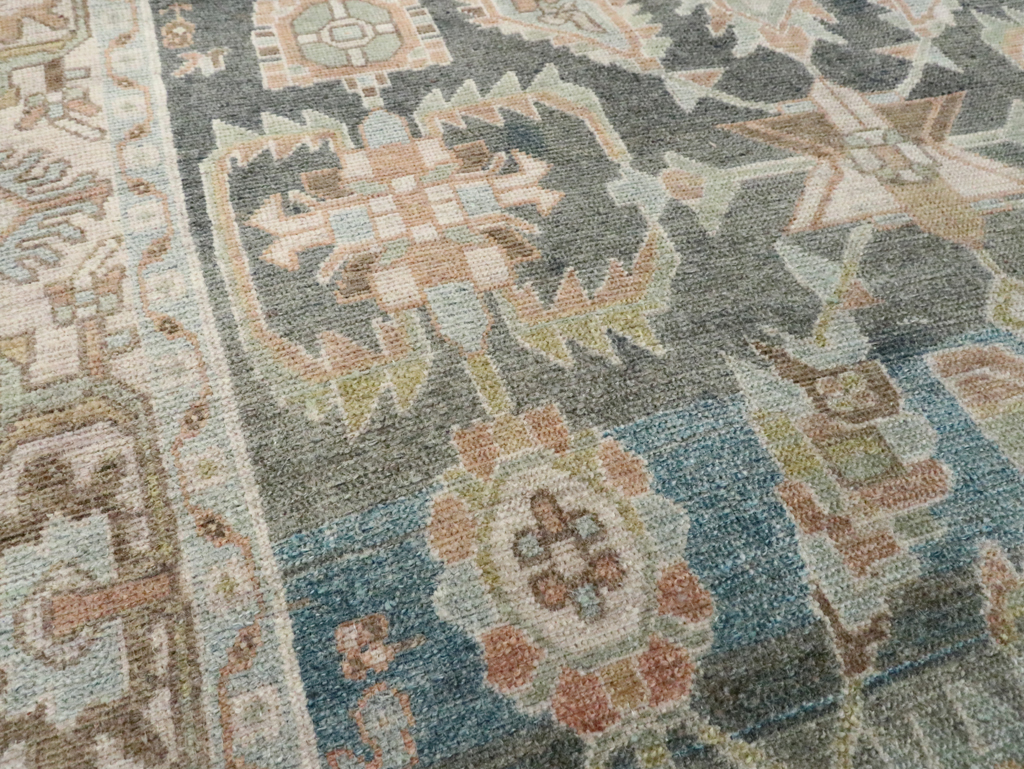 Vintage Persian Malayer Accent Rug, No.28642 - Staging