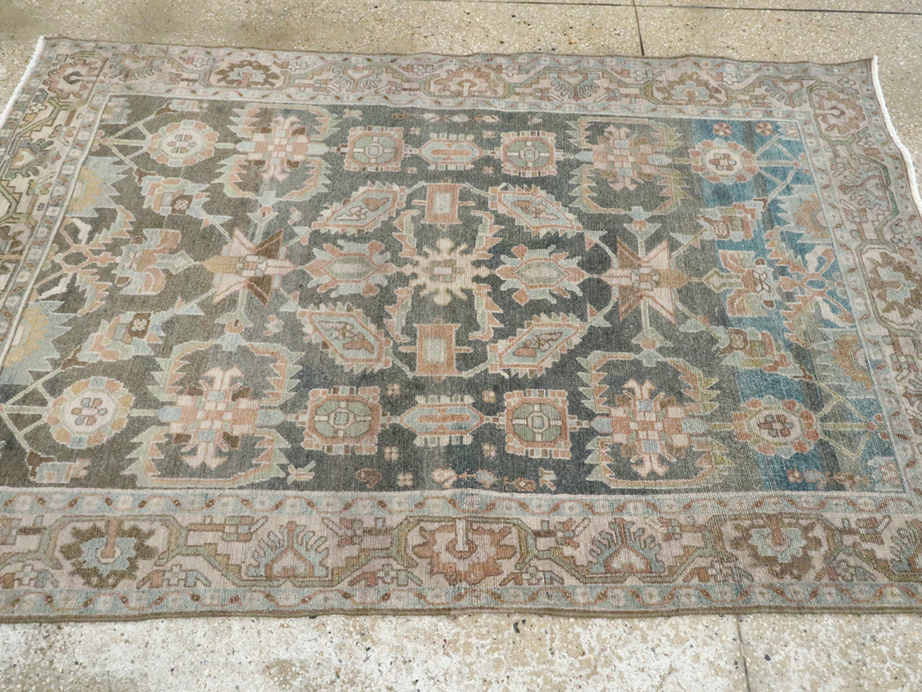 Vintage Persian Malayer Accent Rug, No.28642 - Staging