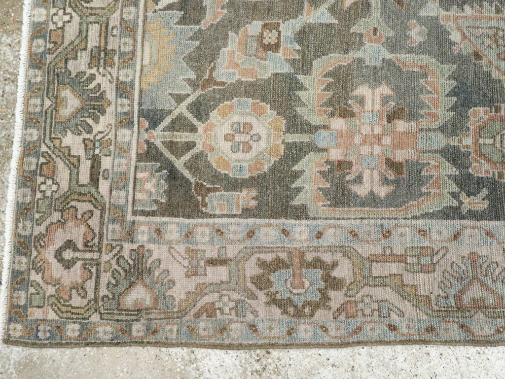 Vintage Persian Malayer Accent Rug, No.28642 - Staging