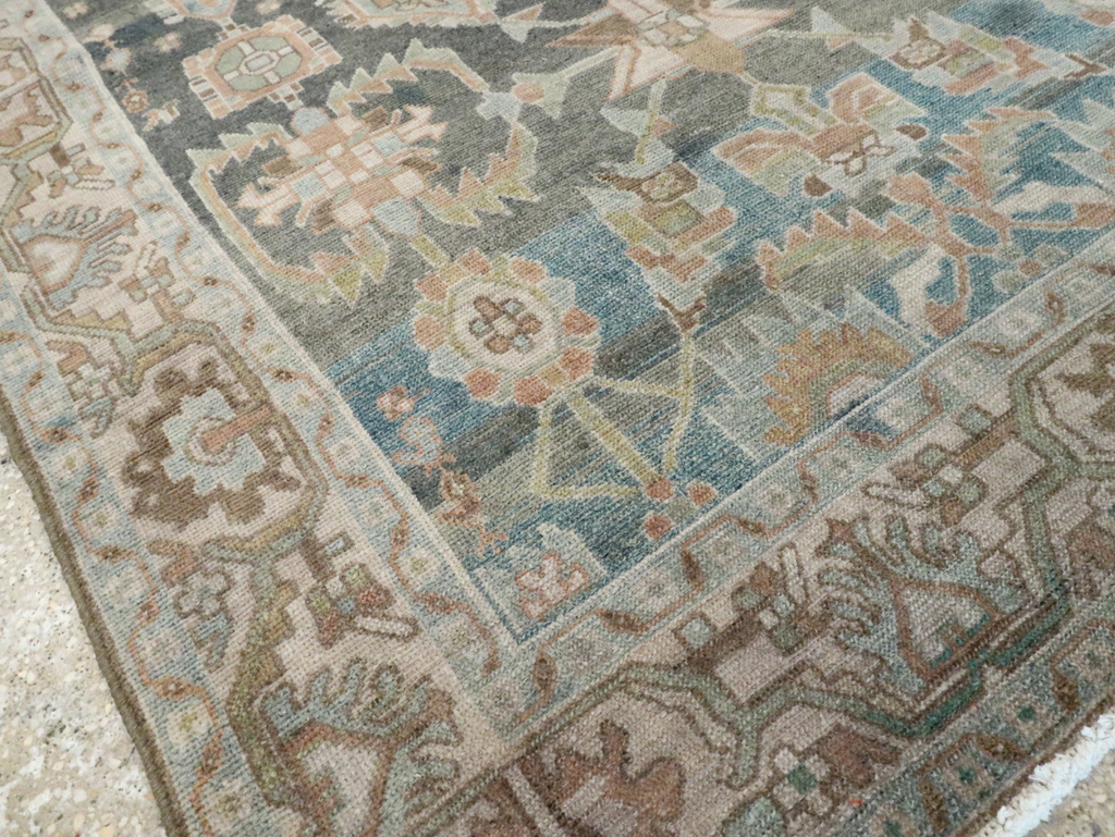 Vintage Persian Malayer Accent Rug, No.28642 - Staging