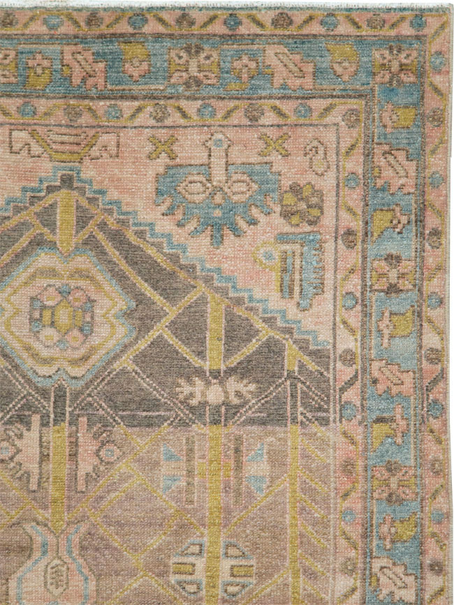 Vintage Persian Malayer Throw Rug, No.28643 - Staging