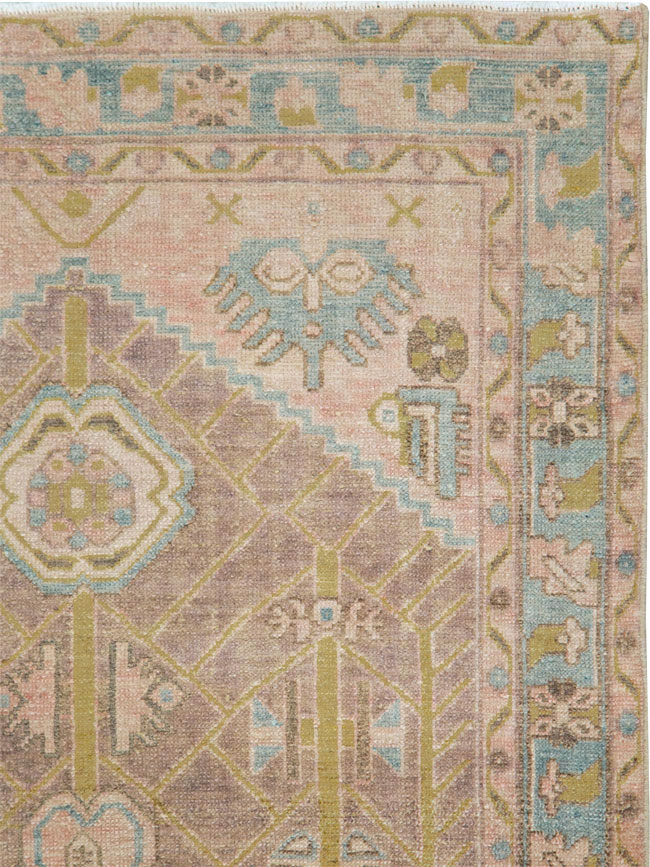 Vintage Persian Malayer Throw Rug, No.28643 - Staging