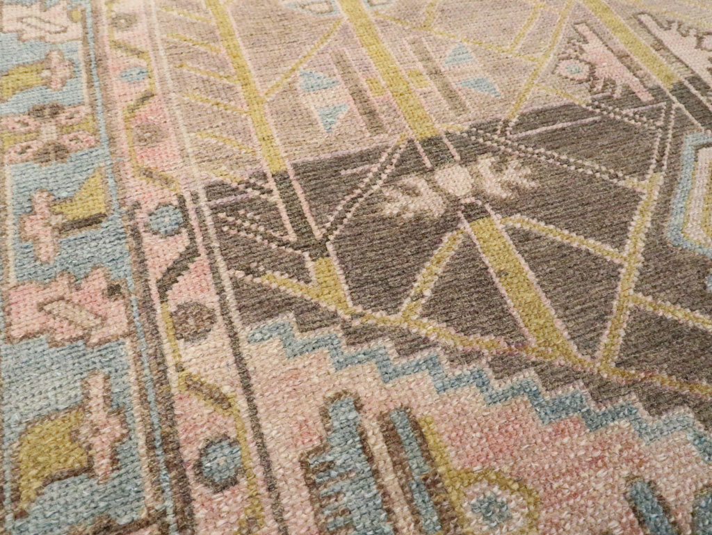 Vintage Persian Malayer Throw Rug, No.28643 - Staging