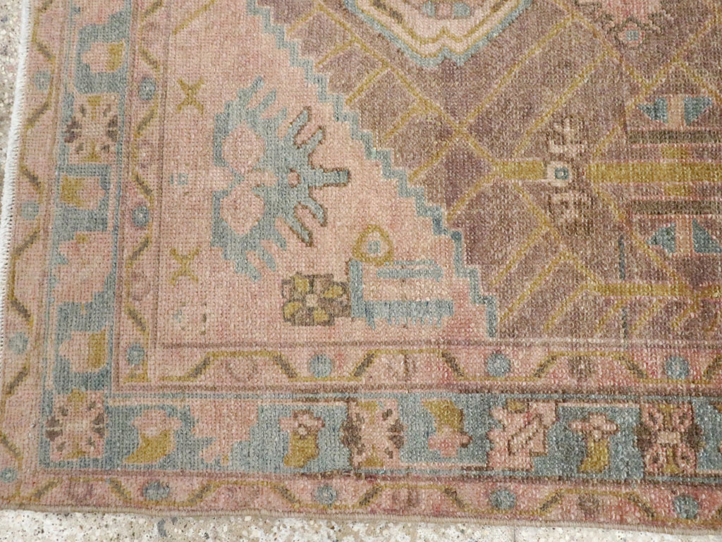 Vintage Persian Malayer Throw Rug, No.28643 - Staging