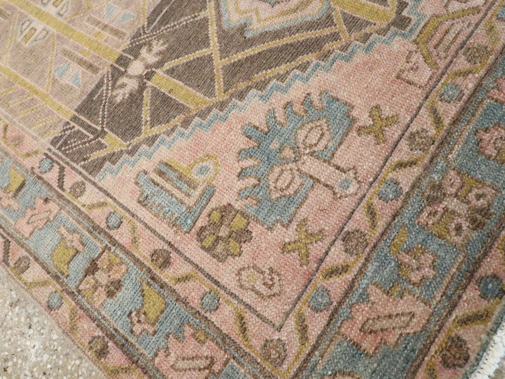 Vintage Persian Malayer Throw Rug, No.28643 - Staging