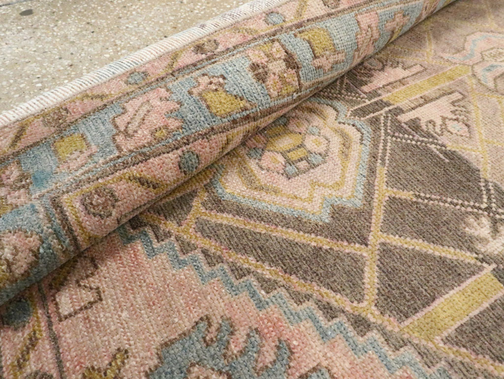Vintage Persian Malayer Throw Rug, No.28643 - Staging
