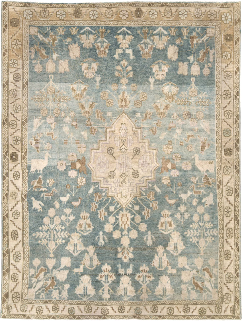 Vintage Persian Malayer Accent Rug, No.28644 - Staging