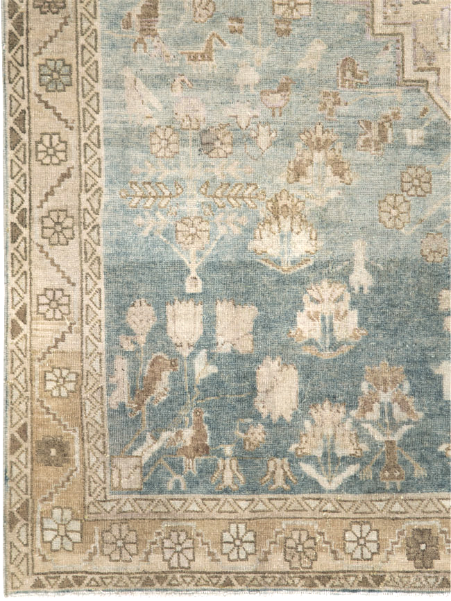 Vintage Persian Malayer Accent Rug, No.28644 - Staging