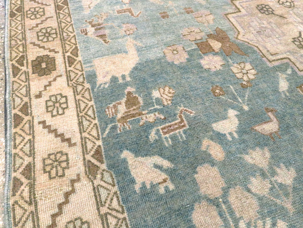 Vintage Persian Malayer Accent Rug, No.28644 - Staging