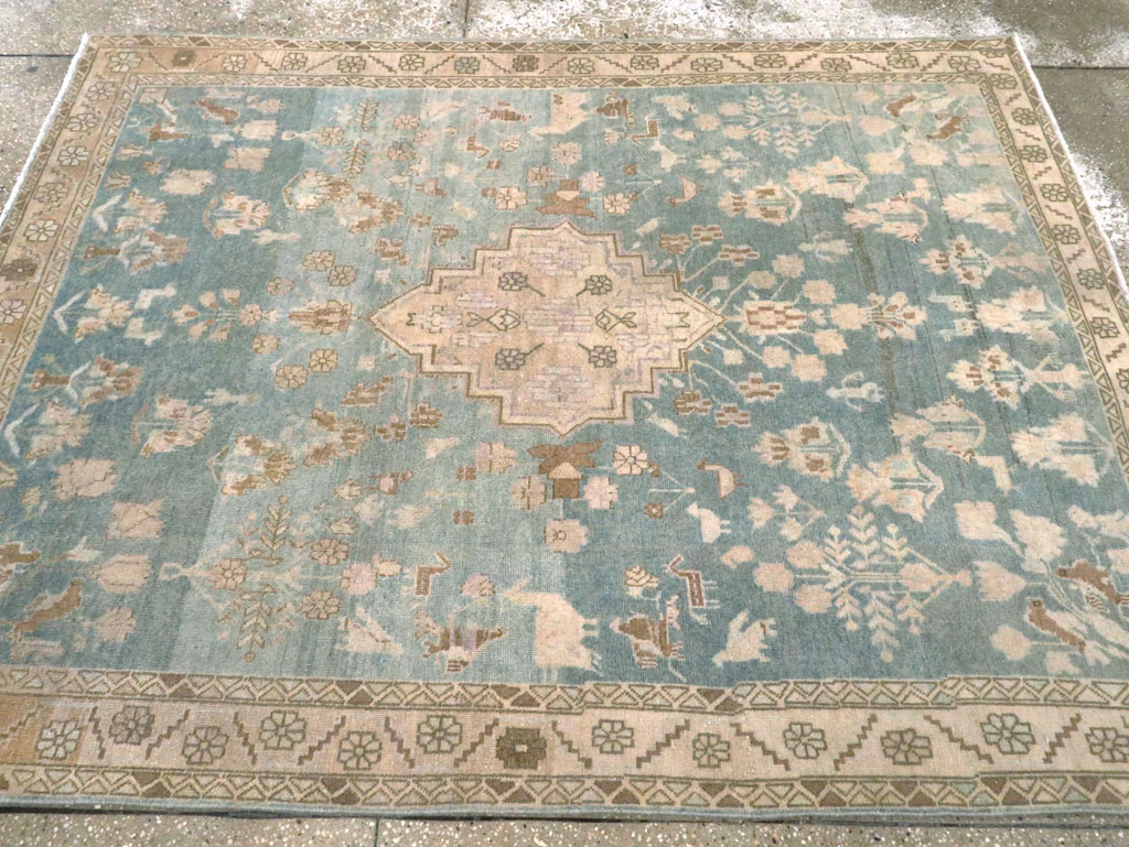Vintage Persian Malayer Accent Rug, No.28644 - Staging