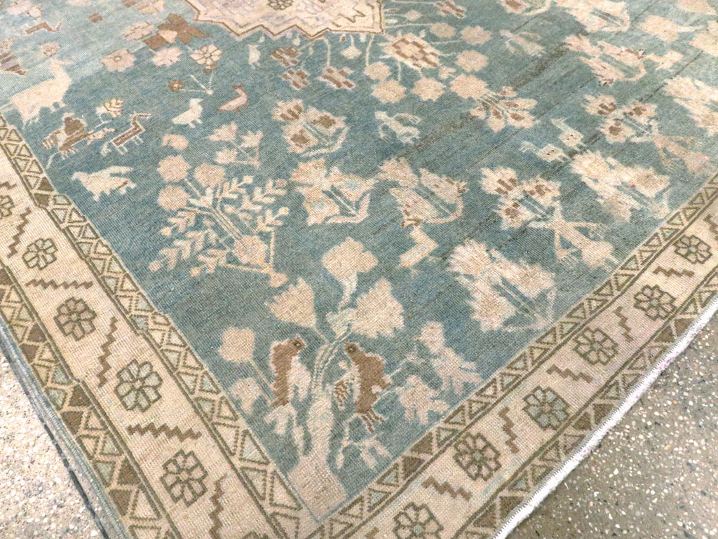 Vintage Persian Malayer Accent Rug, No.28644 - Staging
