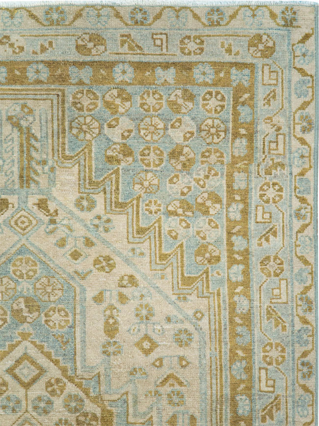 Vintage Persian Malayer Accent Rug, No.28645 - Staging