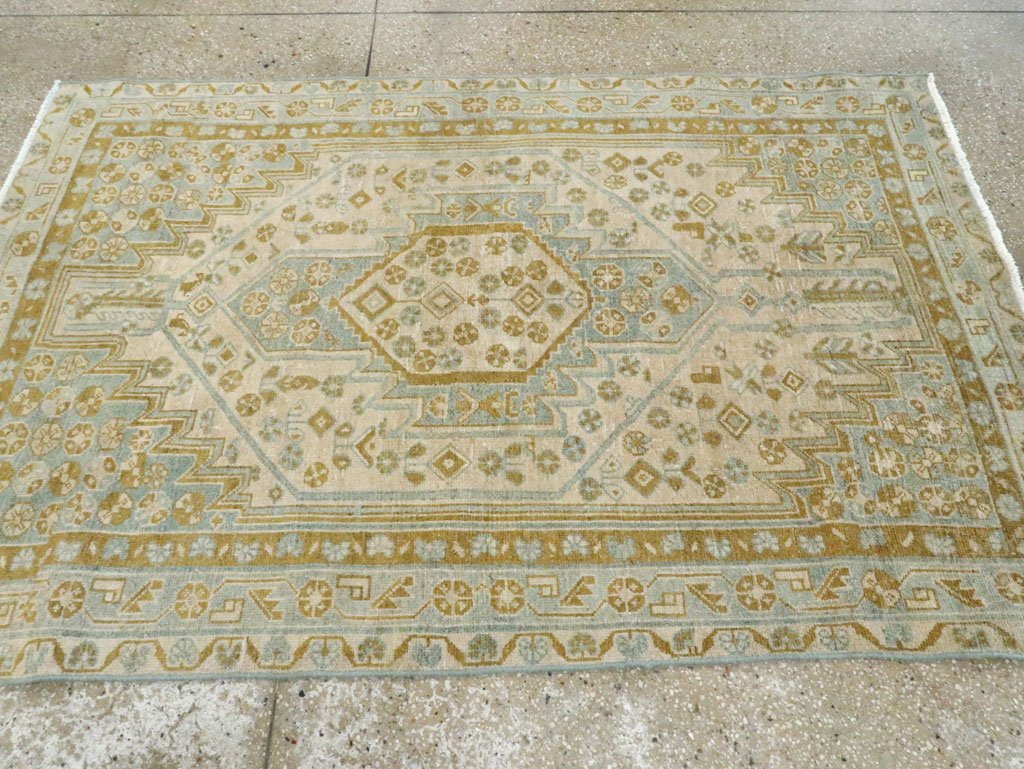 Vintage Persian Malayer Accent Rug, No.28645 - Staging