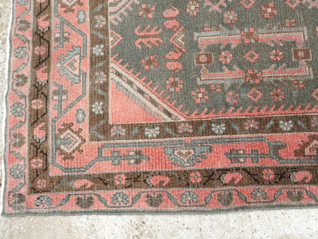 Vintage Persian Malayer Throw Rug, No.28646 - Staging