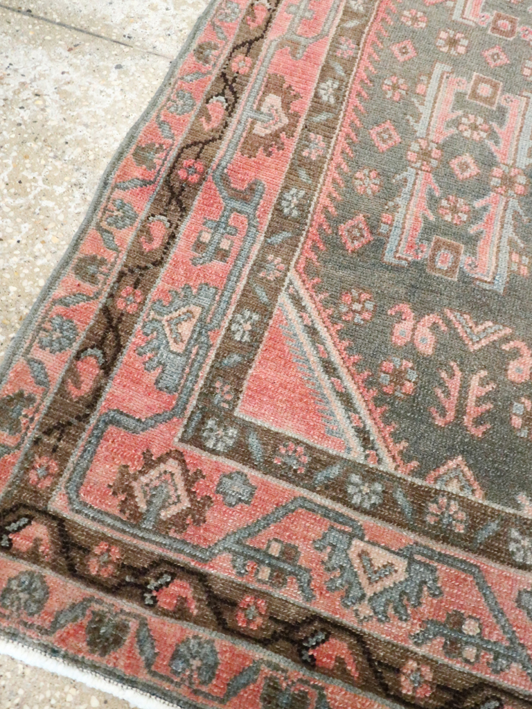 Vintage Persian Malayer Throw Rug, No.28646 - Staging