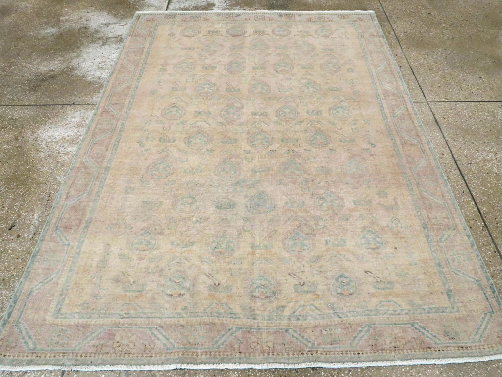Vintage Persian Afshar Accent Rug, No.28647 - Staging