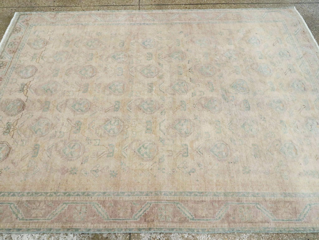 Vintage Persian Afshar Accent Rug, No.28647 - Staging