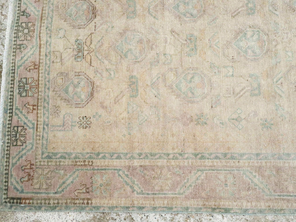 Vintage Persian Afshar Accent Rug, No.28647 - Staging