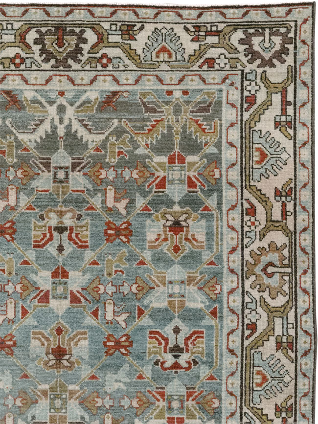 Vintage Persian Malayer Accent Rug, No.28648 - Staging