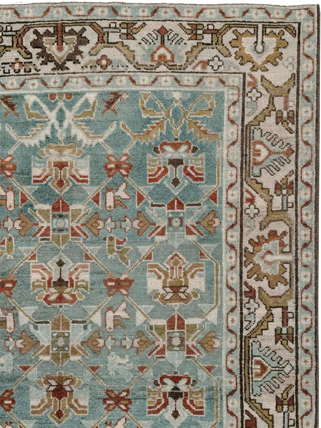 Vintage Persian Malayer Accent Rug, No.28648 - Staging