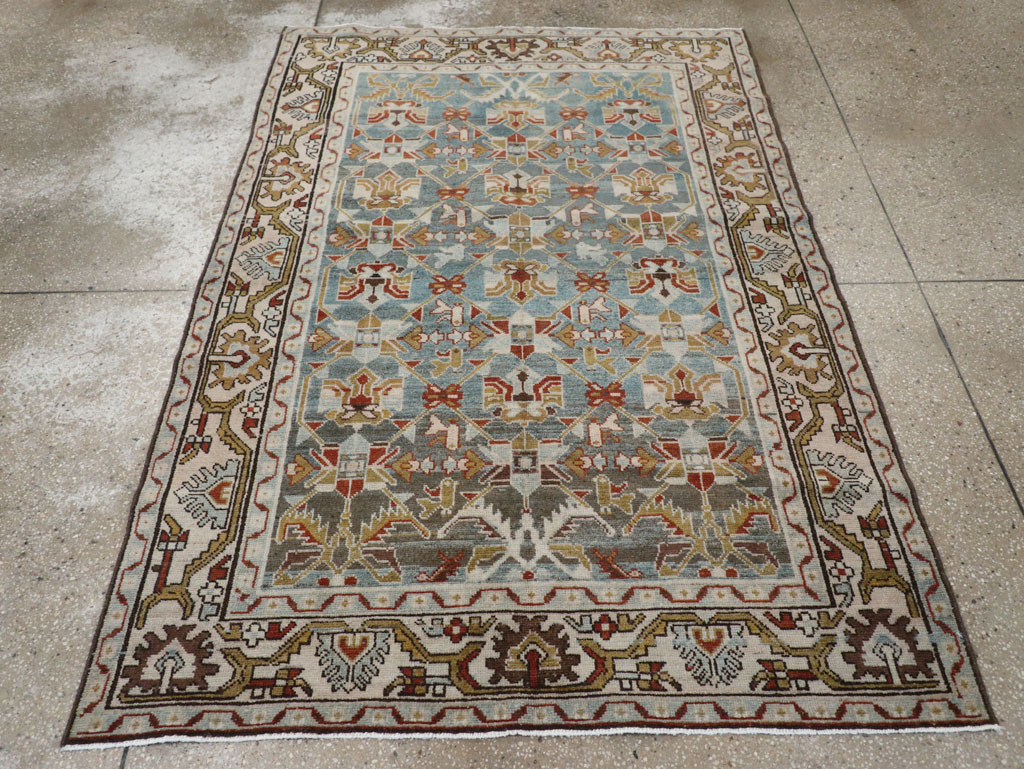 Vintage Persian Malayer Accent Rug, No.28648 - Staging