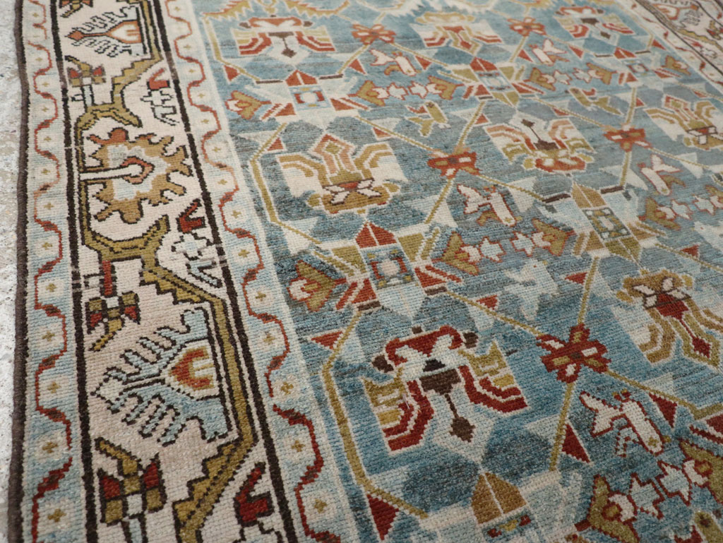 Vintage Persian Malayer Accent Rug, No.28648 - Staging