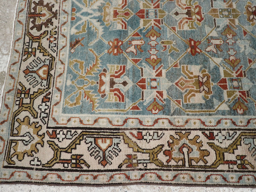 Vintage Persian Malayer Accent Rug, No.28648 - Staging