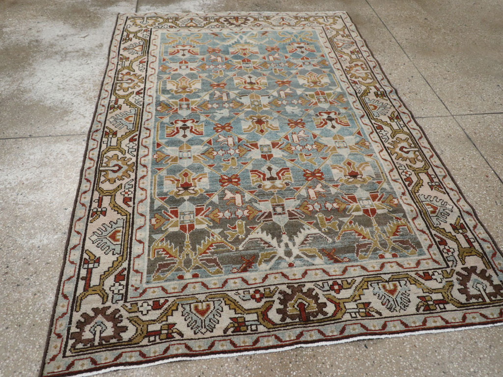 Vintage Persian Malayer Accent Rug, No.28648 - Staging