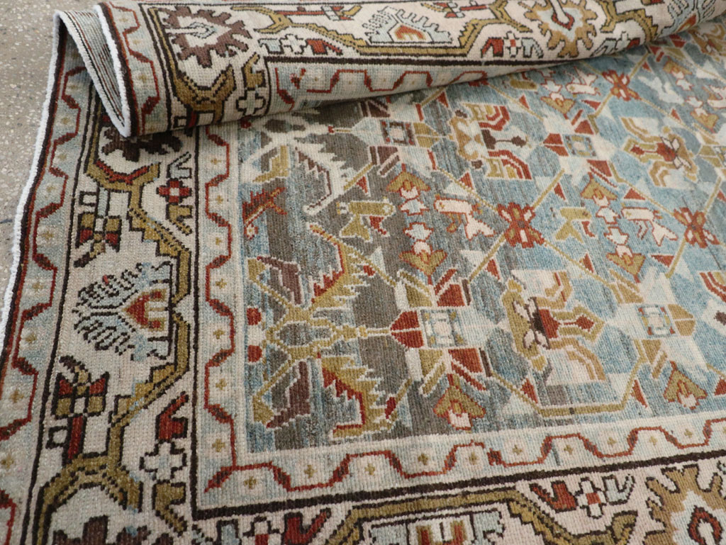 Vintage Persian Malayer Accent Rug, No.28648 - Staging