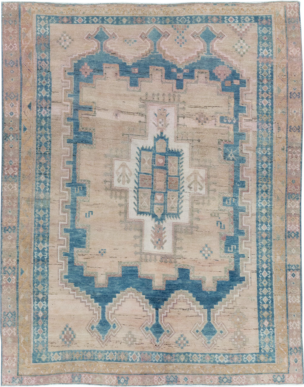 Vintage Persian Afshar Tribal Accent Rug, No.28649 - Staging