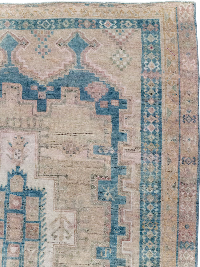 Vintage Persian Afshar Tribal Accent Rug, No.28649 - Staging