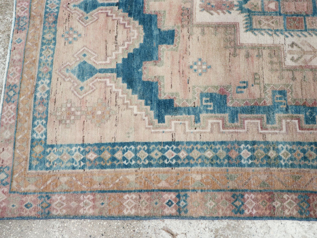Vintage Persian Afshar Tribal Accent Rug, No.28649 - Staging
