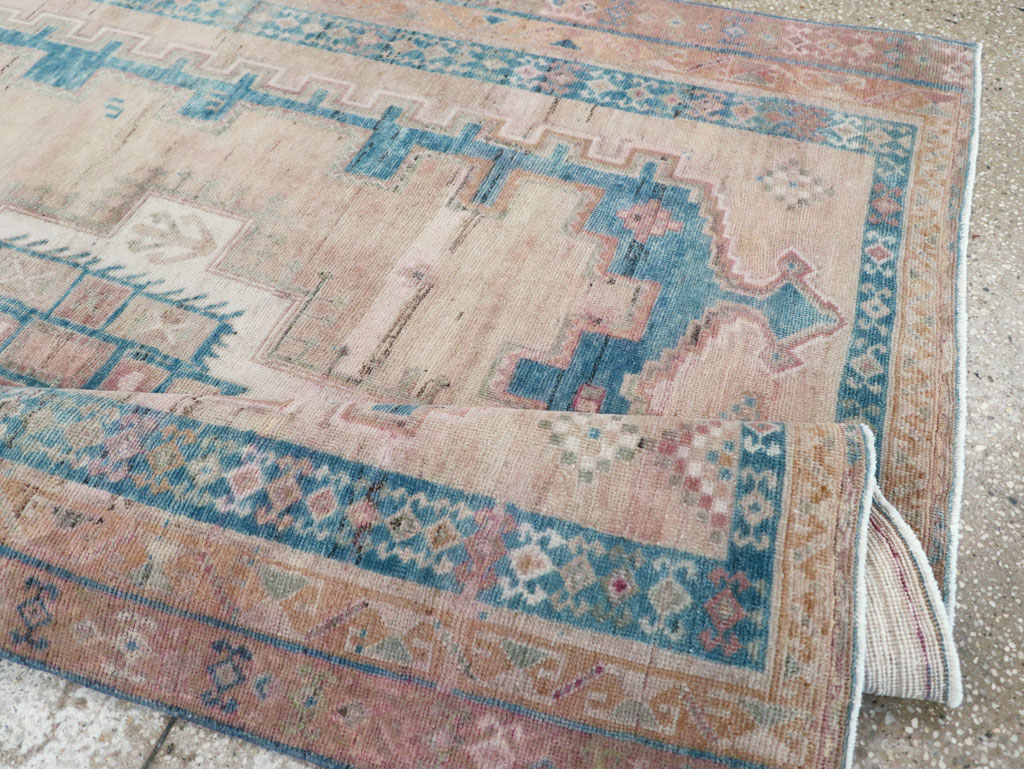 Vintage Persian Afshar Tribal Accent Rug, No.28649 - Staging