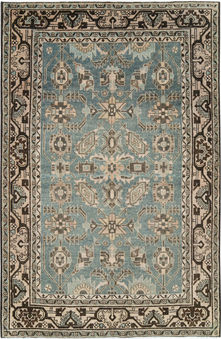 Vintage Persian Malayer Accent Rug, No.28650 - Staging
