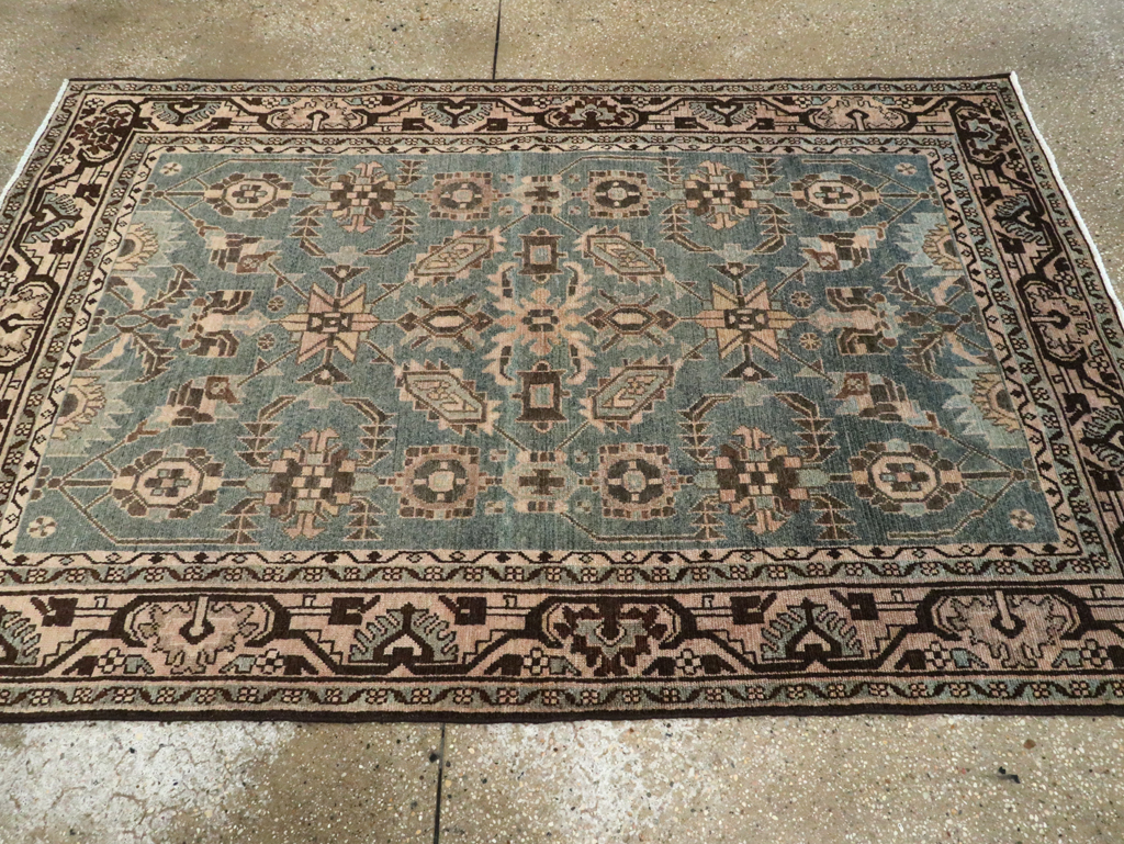 Vintage Persian Malayer Accent Rug, No.28650 - Staging