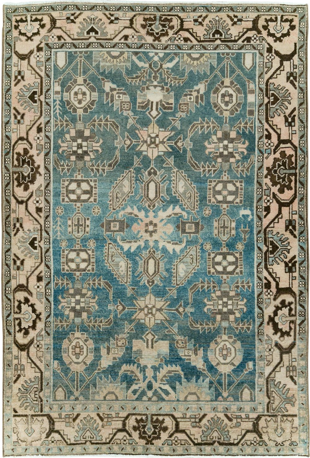 Vintage Persian Malayer Accent Rug, No.28652 - Staging
