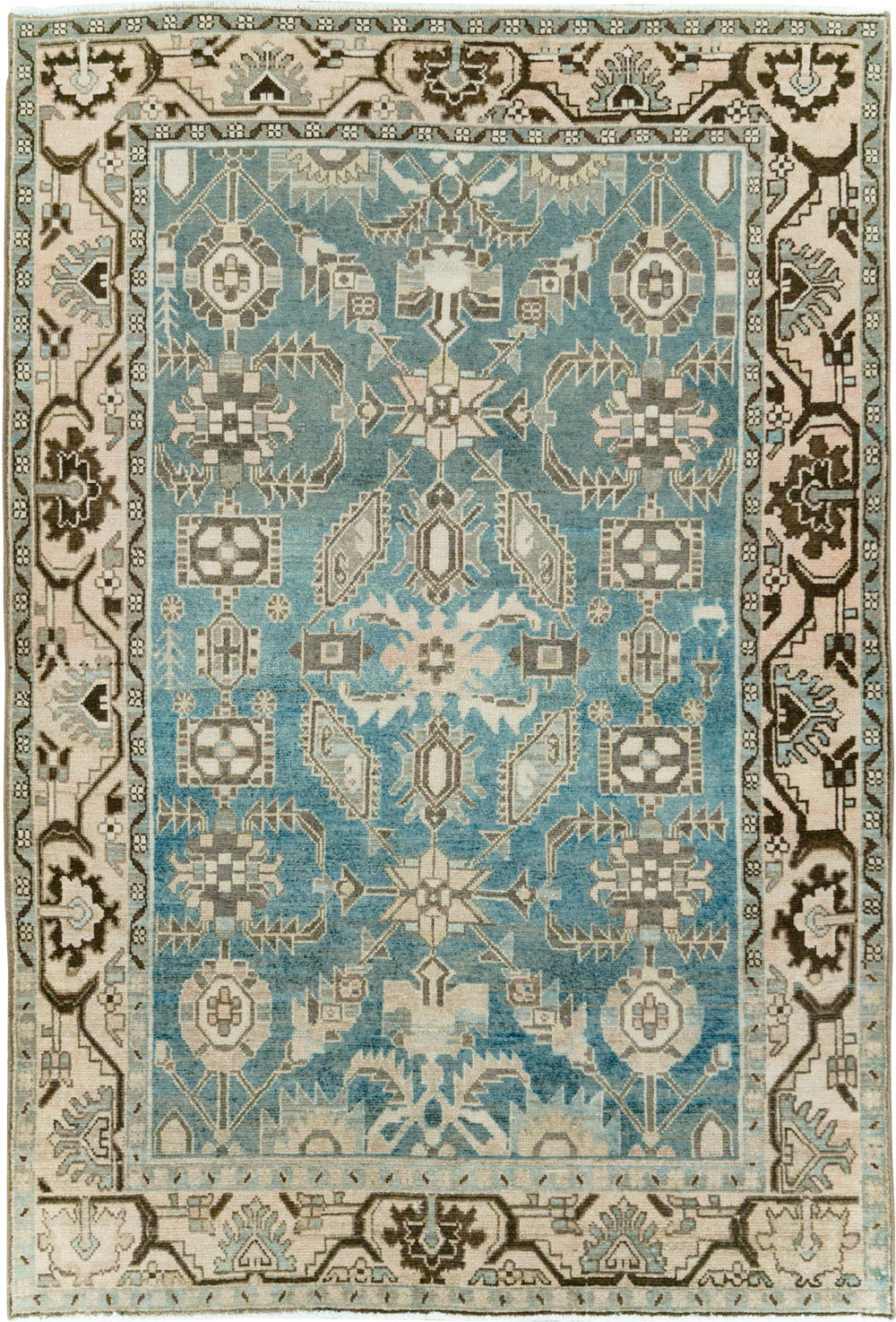 Vintage Persian Malayer Accent Rug, No.28652 - Staging