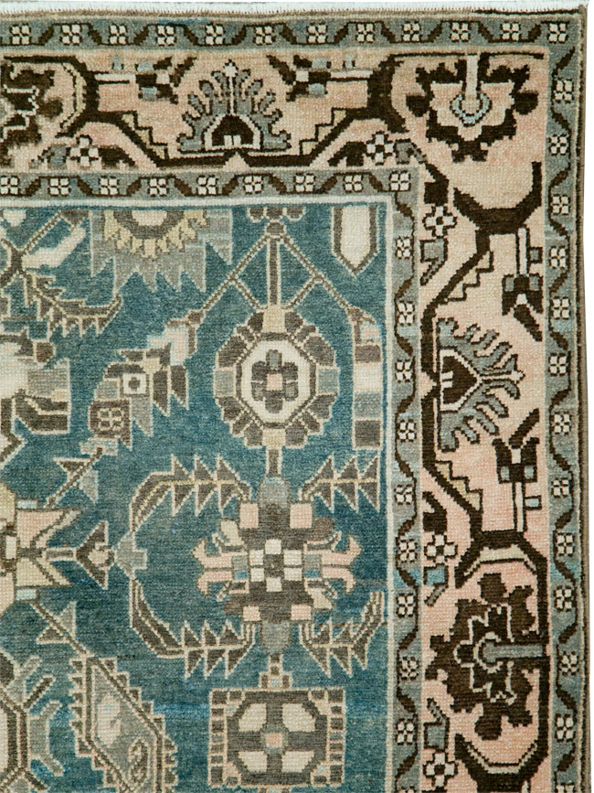 Vintage Persian Malayer Accent Rug, No.28652 - Staging