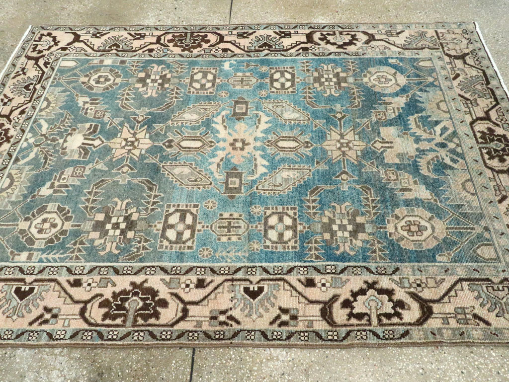 Vintage Persian Malayer Accent Rug, No.28652 - Staging