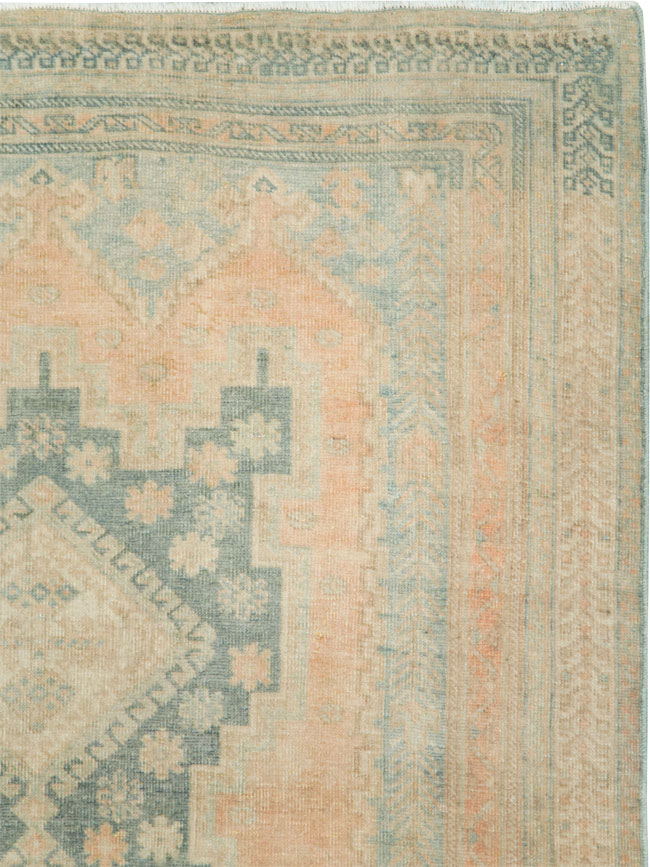 Vintage Persian Afshar Throw Rug, No.28654 - Staging