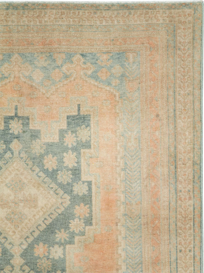 Vintage Persian Afshar Throw Rug, No.28654 - Staging