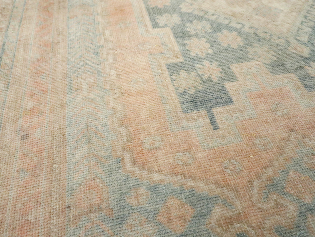 Vintage Persian Afshar Throw Rug, No.28654 - Staging